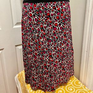 Diane von Furstenberg silk jersey vintage print skirt, 10